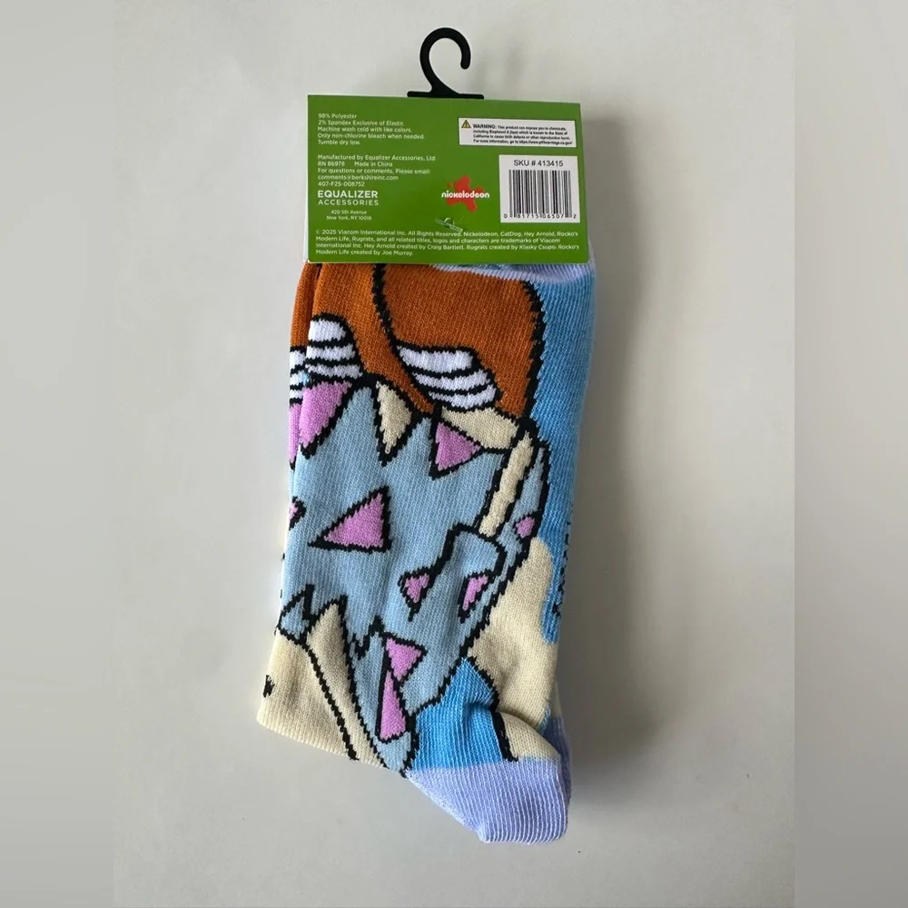 Nickelodeon Orange and Blue‎ Character Socks